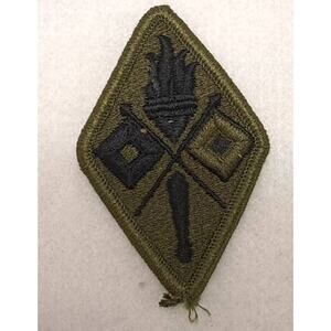 US Army Patch Signal School & Center BDU Subdued Shoulder SSI Insignia‎ OD Black